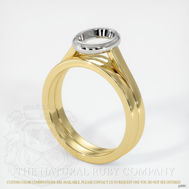 18K White & Yellow Wedding Set Ring Setting