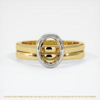 18K White & Yellow Wedding Set Ring Setting Image
