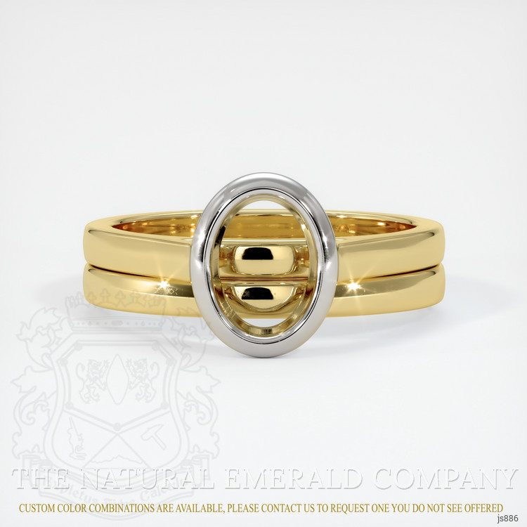 18K White & Yellow Wedding Set Ring Setting