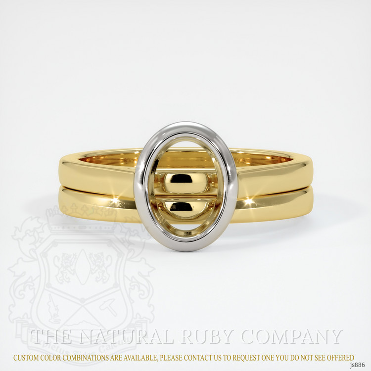 18K White & Yellow Wedding Set Ring Setting