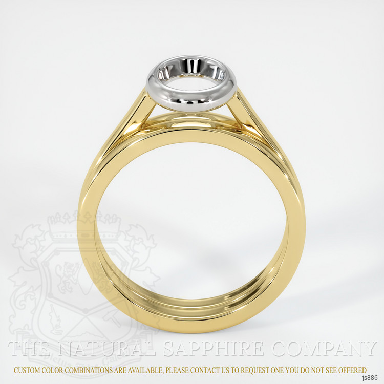 18K White & Yellow Wedding Set Ring Setting