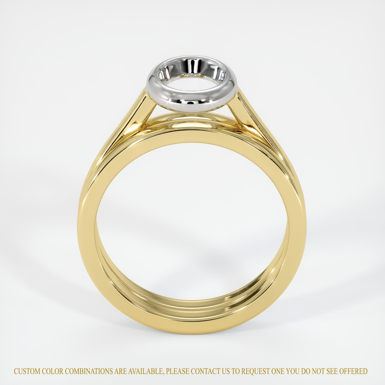18K White & Yellow Wedding Set Ring Setting