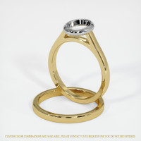 18K White & Yellow Wedding Set Ring Setting Image