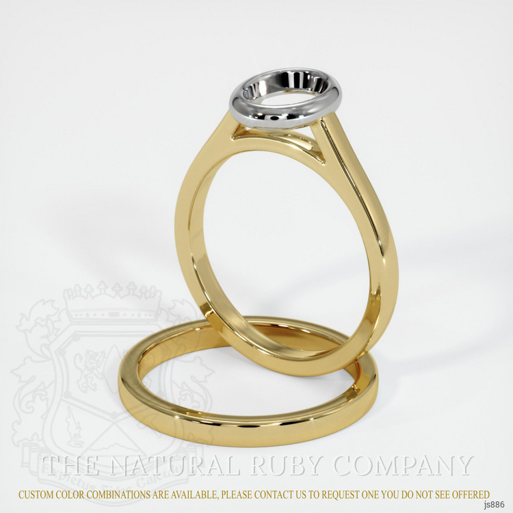 18K White & Yellow Wedding Set Ring Setting