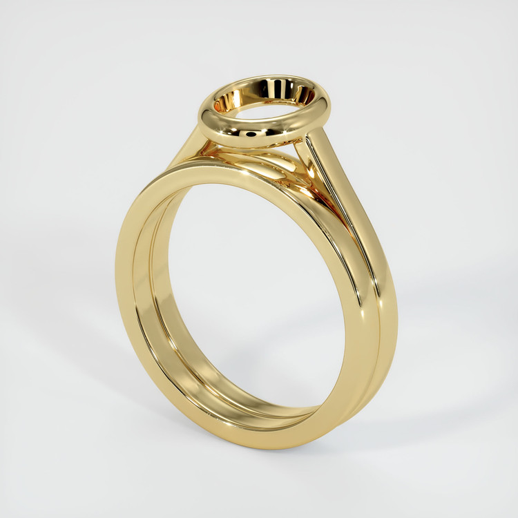 14K Yellow Gold Wedding Set Ring Setting