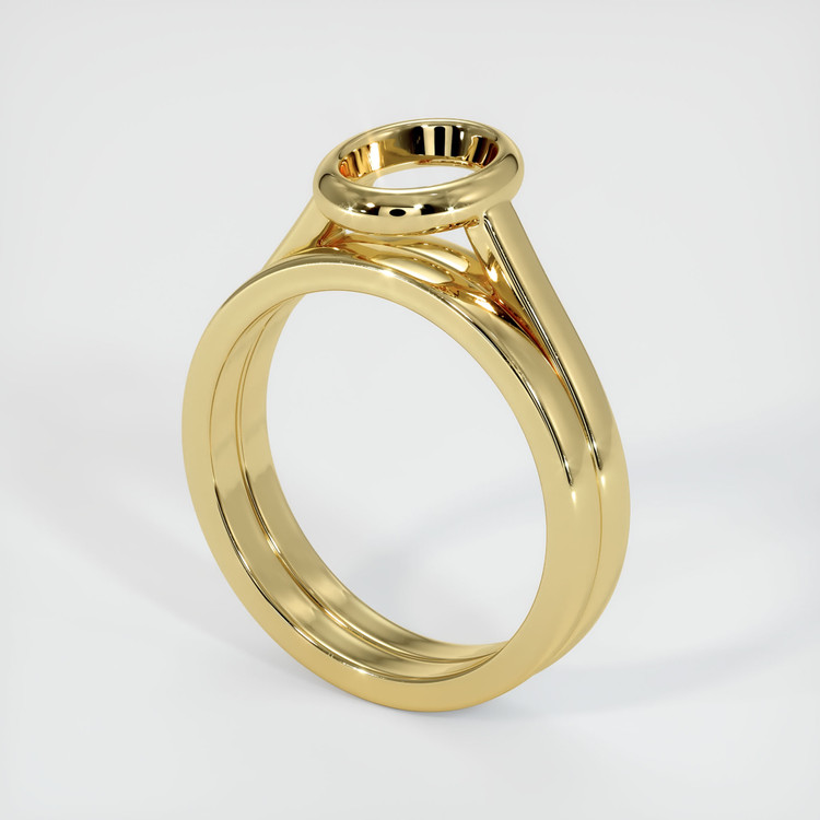 18K Yellow Gold Wedding Set Ring Setting