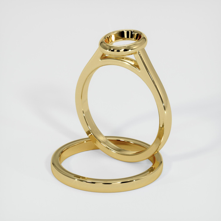 18K Yellow Gold Wedding Set Ring Setting