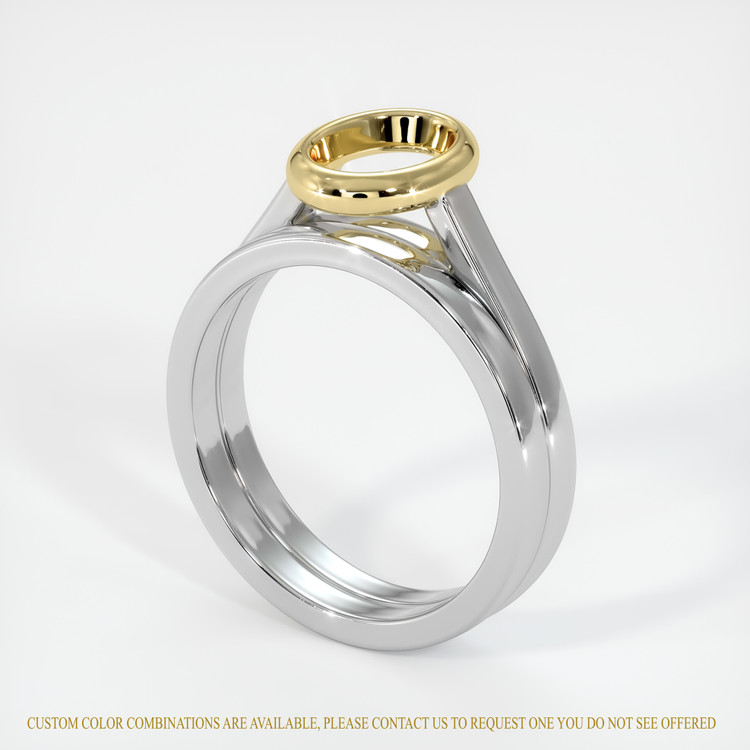 14K Yellow & White Wedding Set Ring Setting