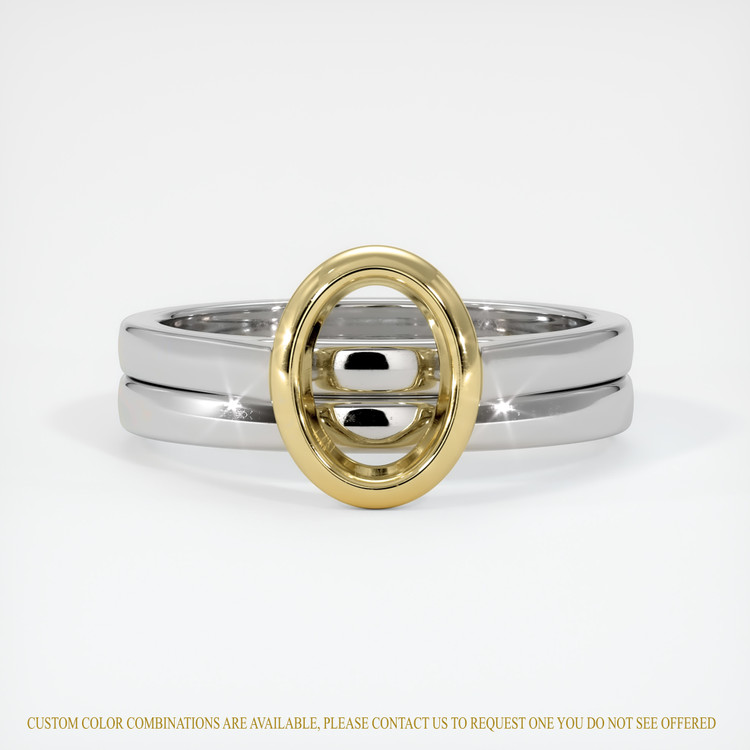 14K Yellow & White Wedding Set Ring Setting