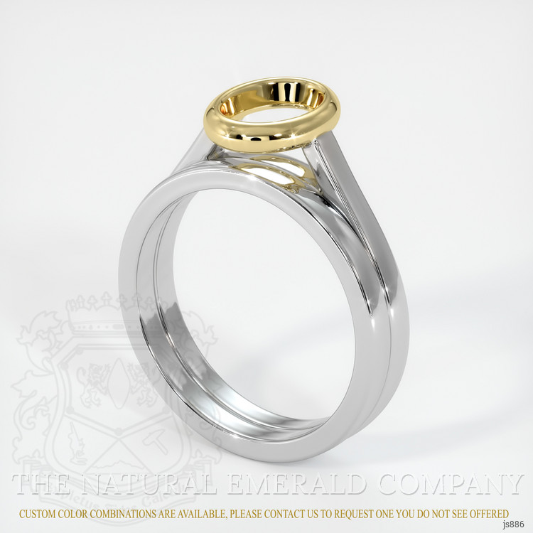 18K Yellow & White Wedding Set Ring Setting