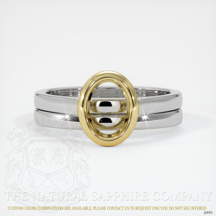 18K Yellow & White Wedding Set Ring Setting