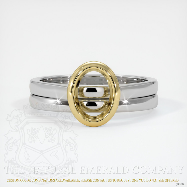 18K Yellow & White Wedding Set Ring Setting