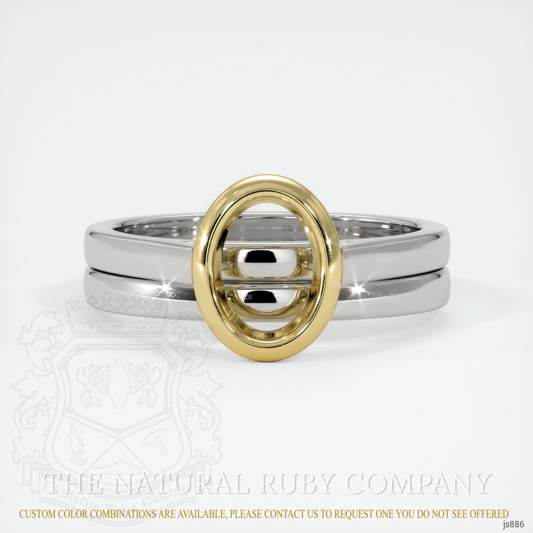 18K Yellow & White Wedding Set Ring Setting