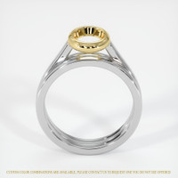 18K Yellow & White Wedding Set Ring Setting Image