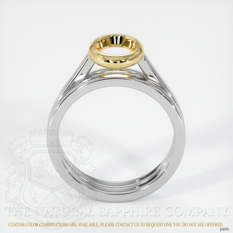 18K Yellow & White Wedding Set Ring Setting
