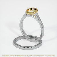 18K Yellow & White Wedding Set Ring Setting Image