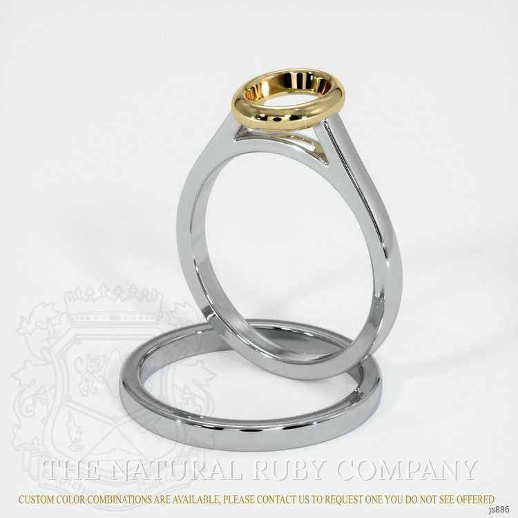 18K Yellow & White Wedding Set Ring Setting