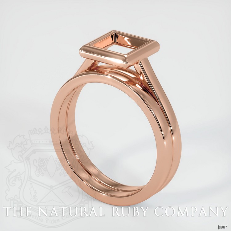 14K Rose Gold Wedding Set Ring Setting