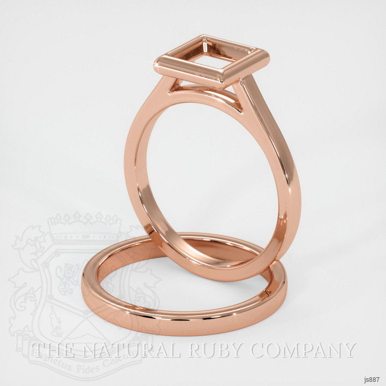 14K Rose Gold Wedding Set Ring Setting