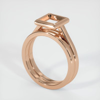 18K Rose Gold Wedding Set Ring Setting Video