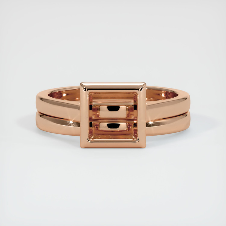 18K Rose Gold Wedding Set Ring Setting