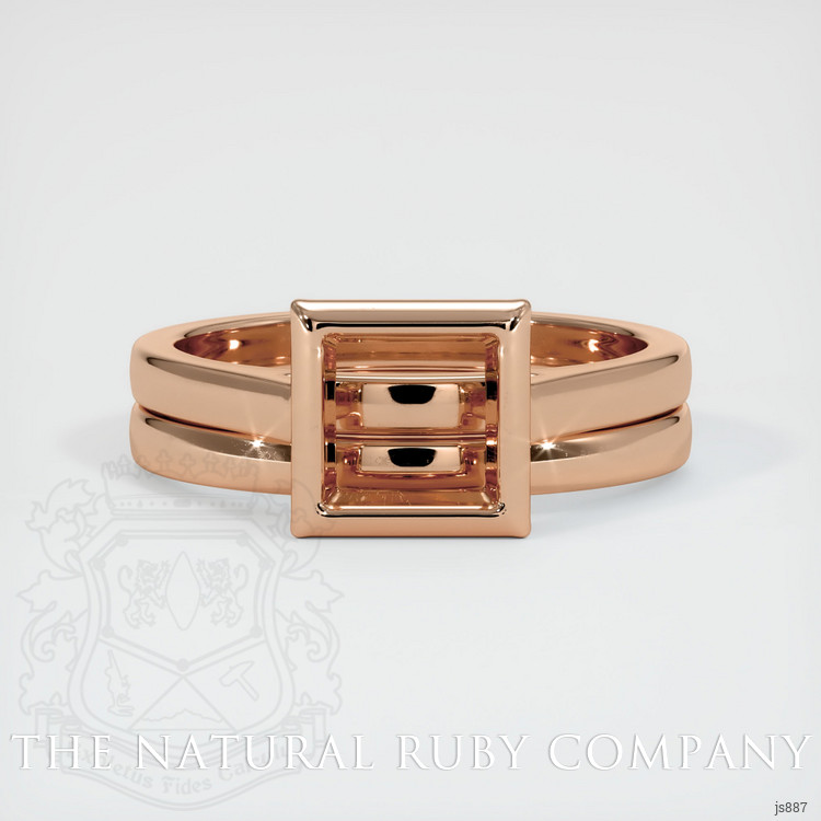 18K Rose Gold Wedding Set Ring Setting