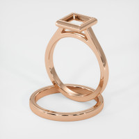 18K Rose Gold Wedding Set Ring Setting Image