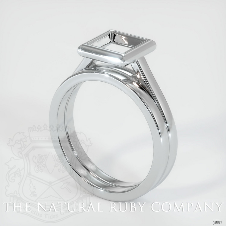 14K White Gold Wedding Set Ring Setting