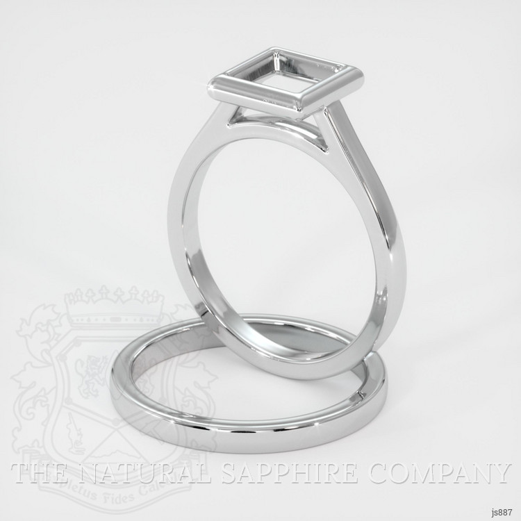 14K White Gold Wedding Set Ring Setting