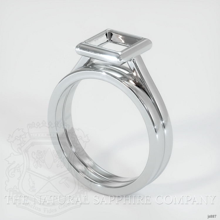 18K White Gold Wedding Set Ring Setting