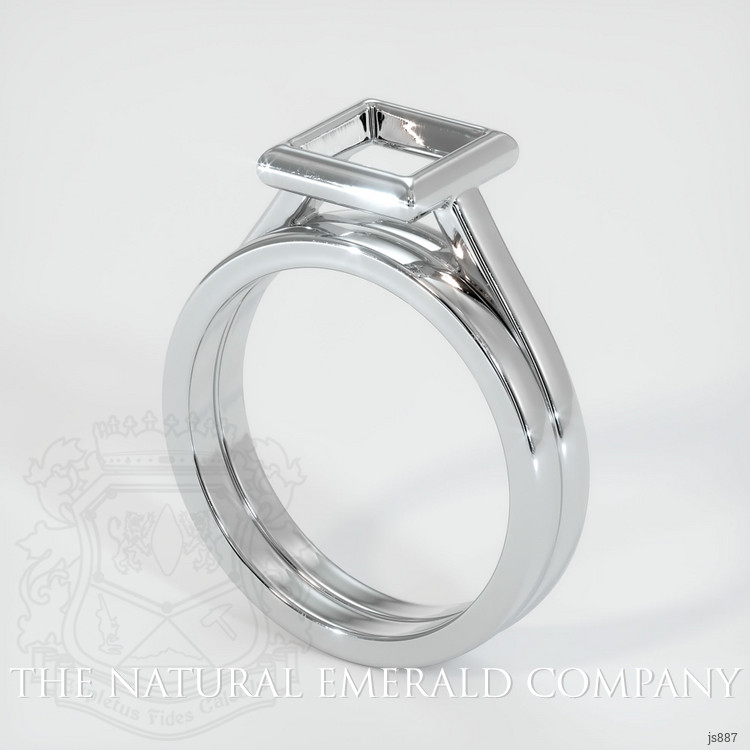 18K White Gold Wedding Set Ring Setting