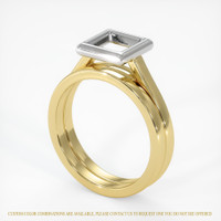 14K White & Yellow Wedding Set Ring Setting Video