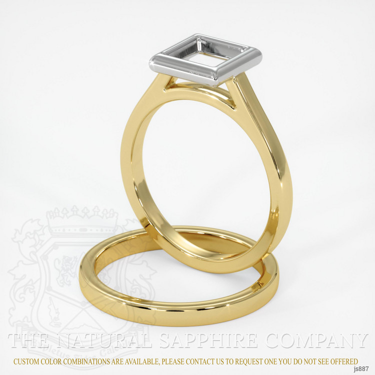 14K White & Yellow Wedding Set Ring Setting