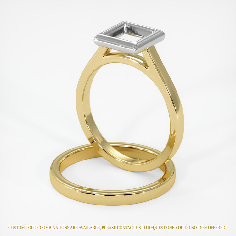 14K White & Yellow Wedding Set Ring Setting