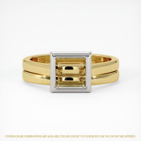 18K White & Yellow Wedding Set Ring Setting Image