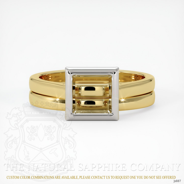 18K White & Yellow Wedding Set Ring Setting