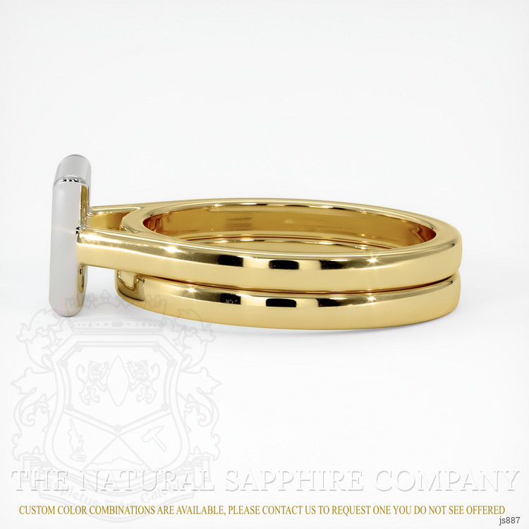 18K White & Yellow Wedding Set Ring Setting