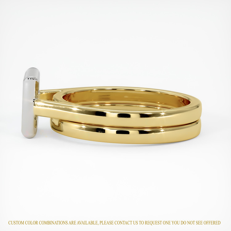 18K White & Yellow Wedding Set Ring Setting