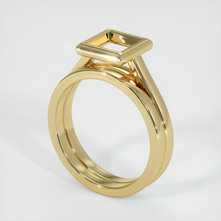 14K Yellow Gold Wedding Set Ring Setting