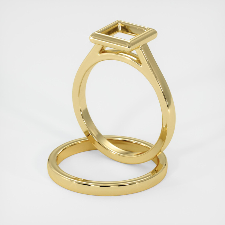 14K Yellow Gold Wedding Set Ring Setting