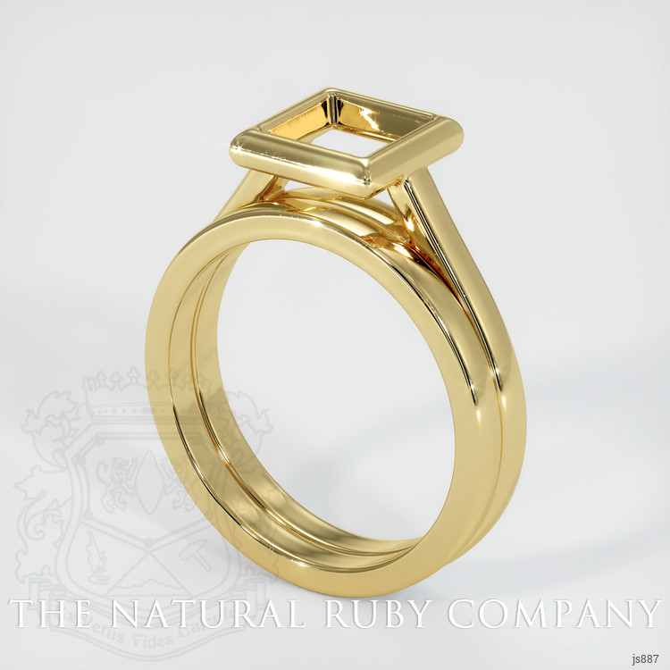 18K Yellow Gold Wedding Set Ring Setting