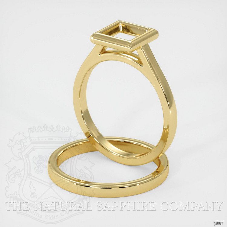 18K Yellow Gold Wedding Set Ring Setting