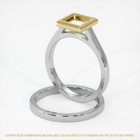 14K Yellow & White Wedding Set Ring Setting Image