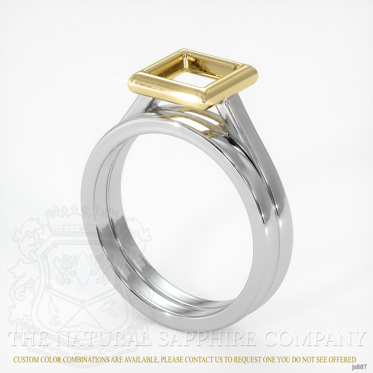 18K Yellow & White Wedding Set Ring Setting