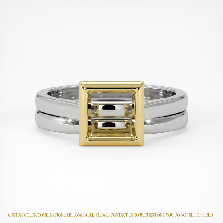 18K Yellow & White Wedding Set Ring Setting