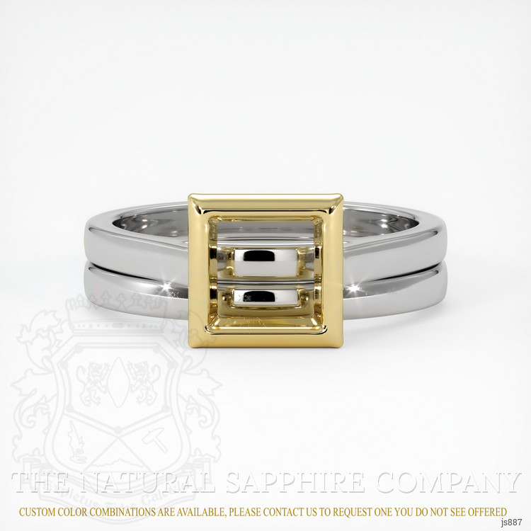 18K Yellow & White Wedding Set Ring Setting