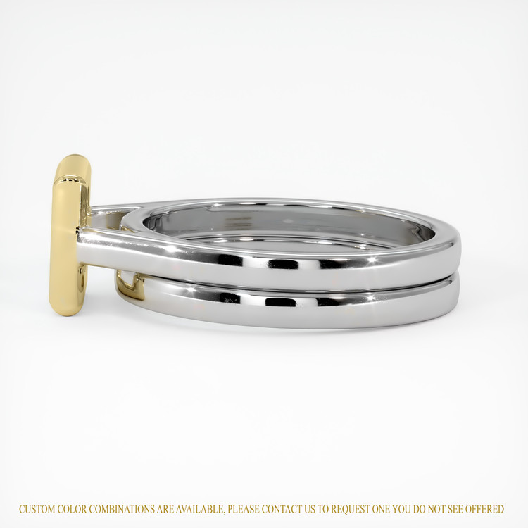 18K Yellow & White Wedding Set Ring Setting