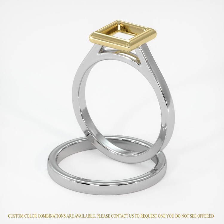 18K Yellow & White Wedding Set Ring Setting