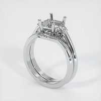 Platinum 950 Three Stone Ring Setting Video