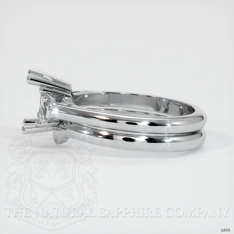 Platinum 950 Three Stone Ring Setting